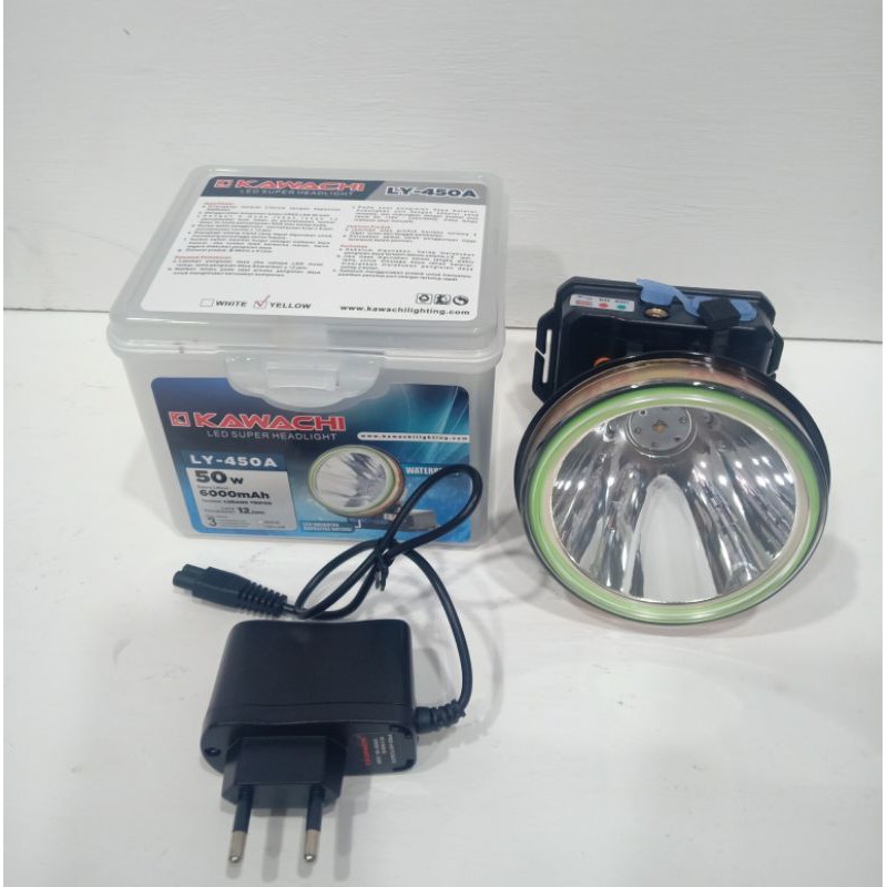 Senter lampu kepala/headlamp Kawachi 50watt LY 450A