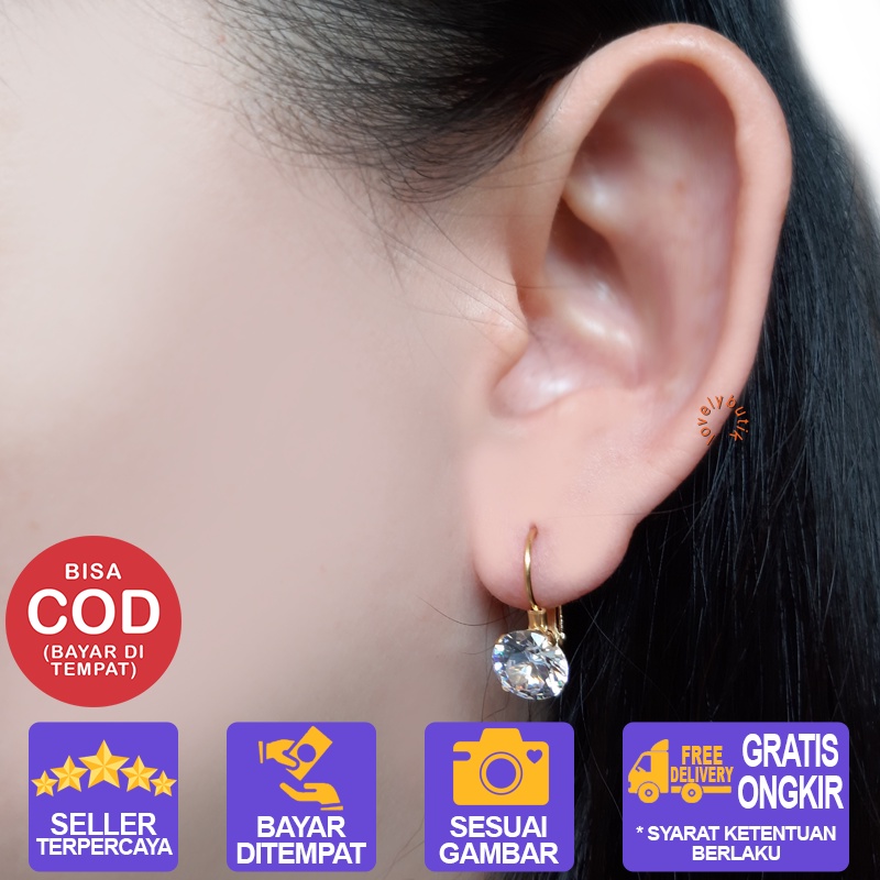 Lovelybutik Anting Titanium Anti Karat angel Anting Wanita Model Desi Terbaru