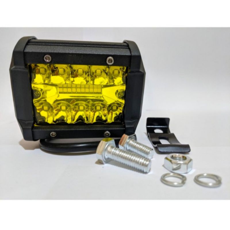 lampu tembak led cree cwl 20 titik motor mobil tembus kabut sinar kuning tebus hujan kabut