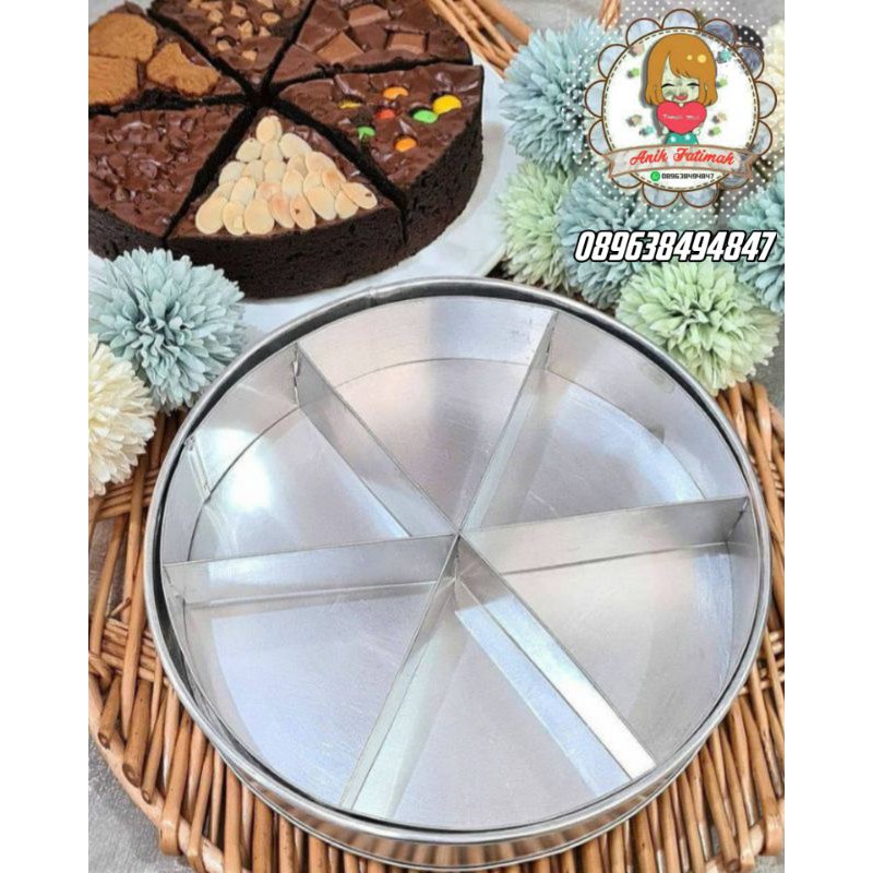 Loyang Brownies / Loyang Bulat Sekat / Loyang Brownis Sekat / Loyang Sekat Bulat Brownis Sekat Bulat