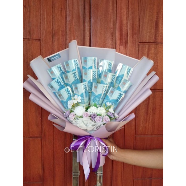 Buket Uang Asli pecahan 50k