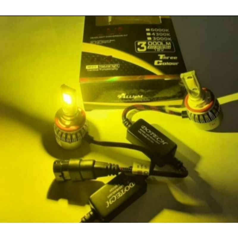 LAMPU MOBIL LED HB4/9006 2 WARNA PUTIH-KUNING