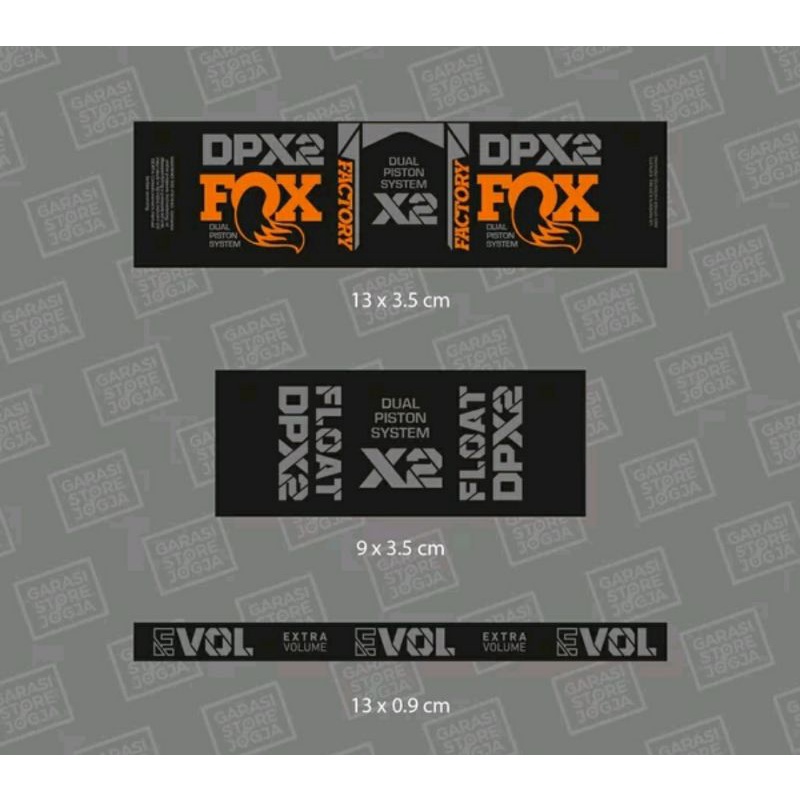 Custom Decal Stiker Rear Shox Fox Float DPX2 2021