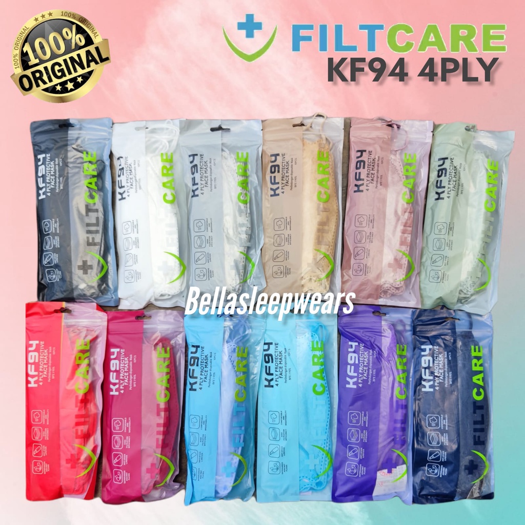 FILTCARE KF94 4PLY - MASKER KF94 4PLY KEMENKES RI AKL FILT CARE FACE MASK ORIGINAL