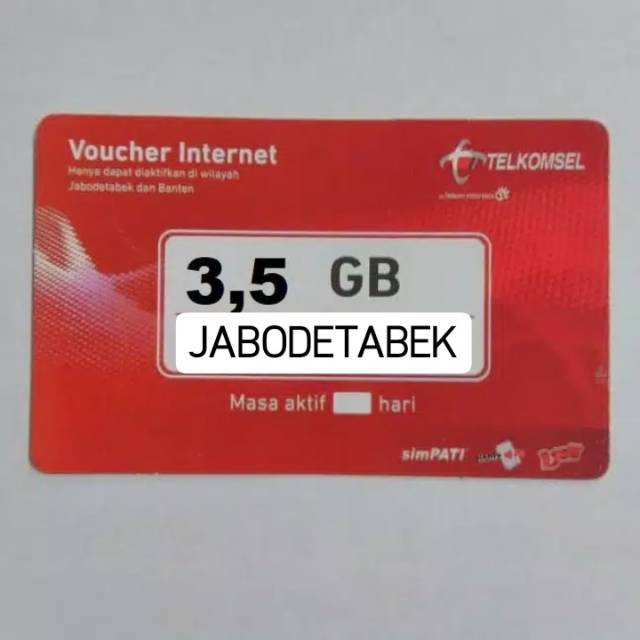 Voucher Kuota Data Telkomsel ( simpati ) 3,5 GB