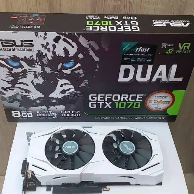 VGA ASUS GeForce GTX 1070 DUAL 8GB GDDR5 256BIT SECOND MURAH