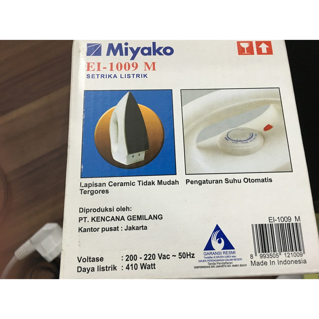 SETRIKA CERAMIC Tidak Mudah Gores MIYAKO EI1009 M EI1009M GARANSI 1TH