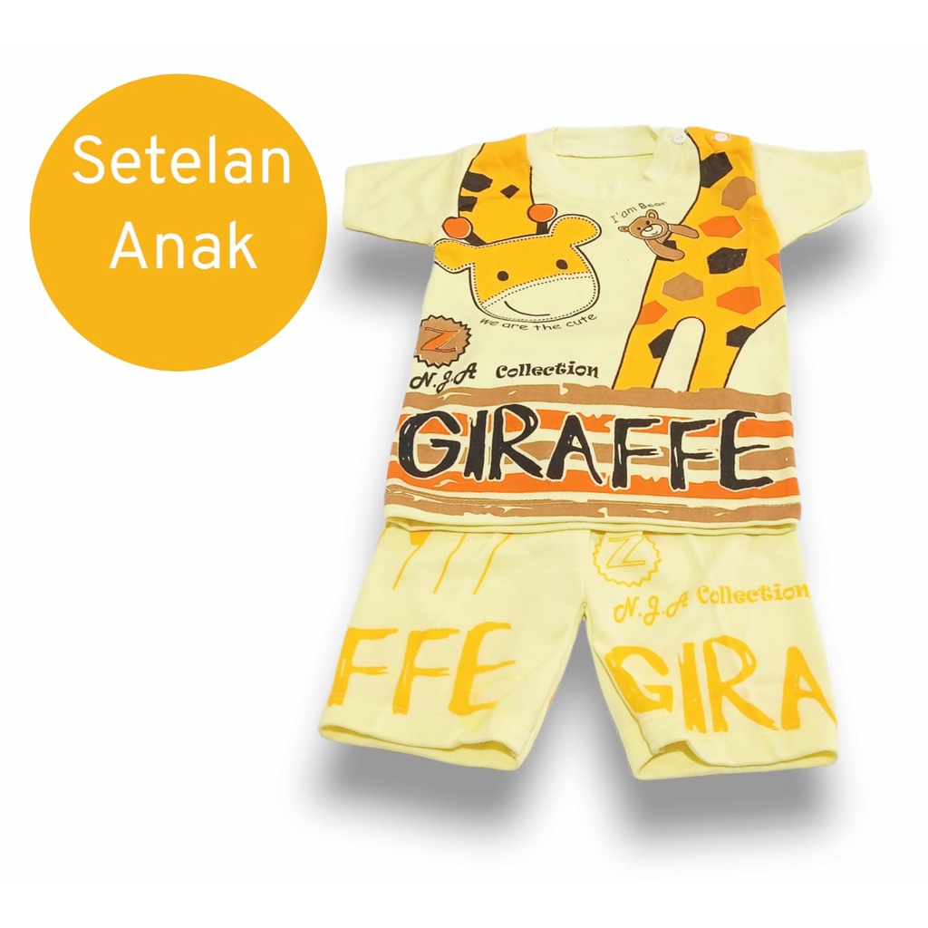 |1| Setelan Pakaian Bayi | Baju Anak Putih Print