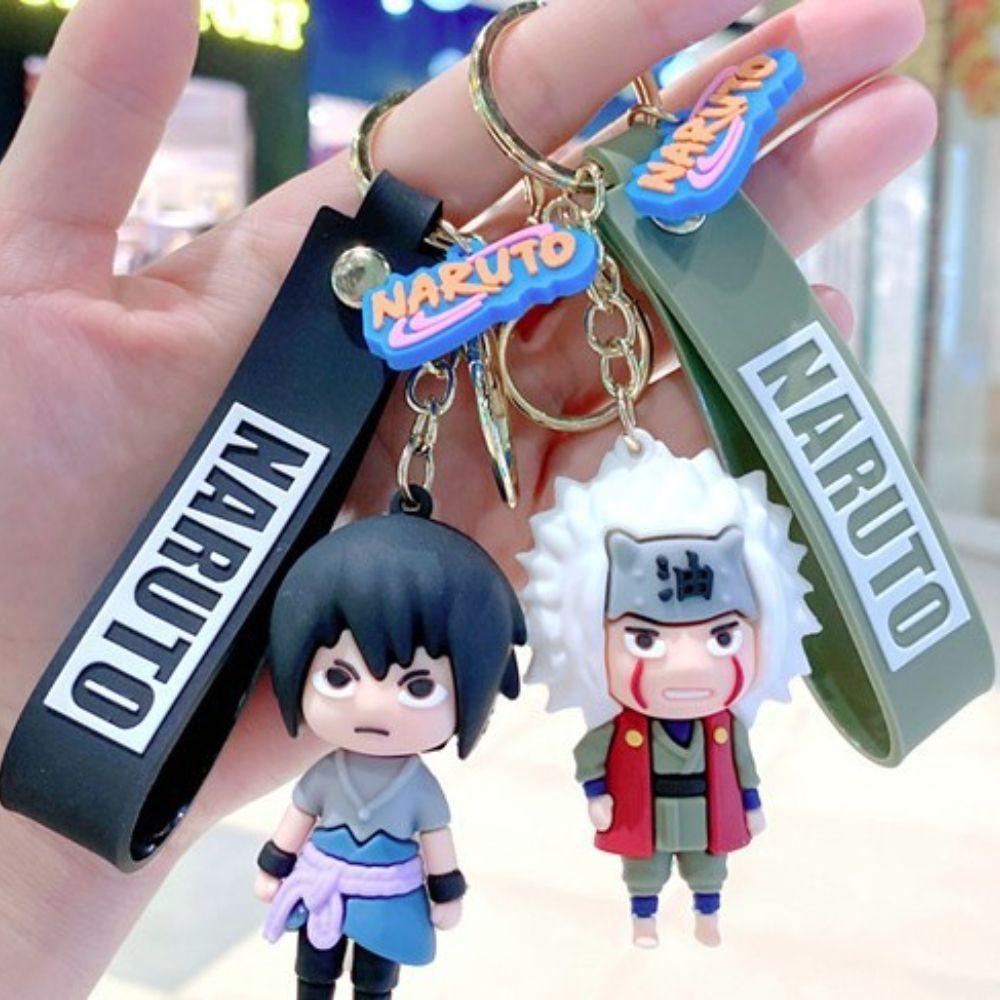 QUINTON Naruto Gantungan Kunci Anime Kreatif Lanyard Wristlet Ransel Liontin Garasi Kit Key Ornaments