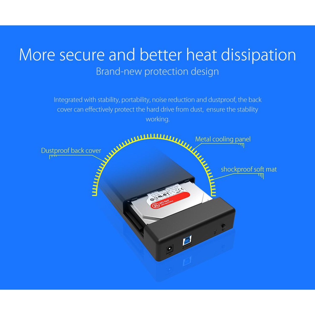 Ssd Hdd enclosure orico 2.5 3.5 inch sata usb 3.0 5gbps 8TB 3588us3 - Casing harddisk external 2.5&quot; 3.5&quot; 3588-us3