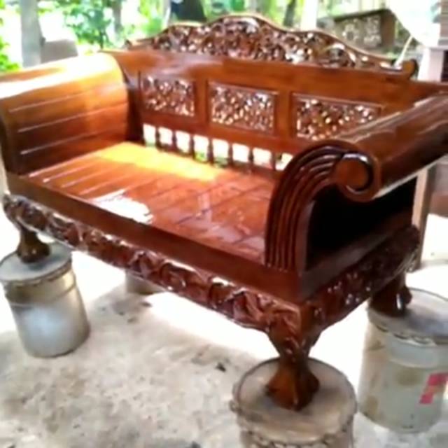 Bangku teras bangku risban bangku bale bale jati ukir