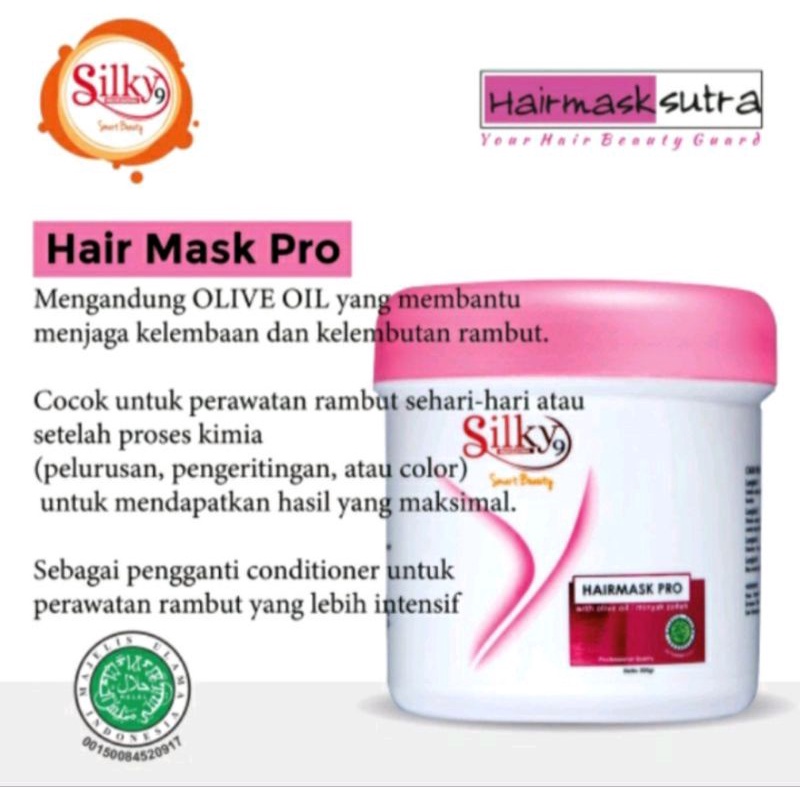 Perawatan Rambut Hair Mask Masker Rambut Silky untuk Rambut Rusak Kering 500gr