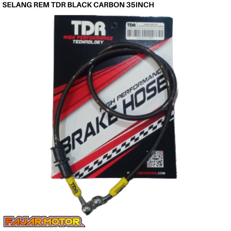 Selang rem TDR Hitam Carbon 90CM/35inch/ 60CM/24inch TDR Racing