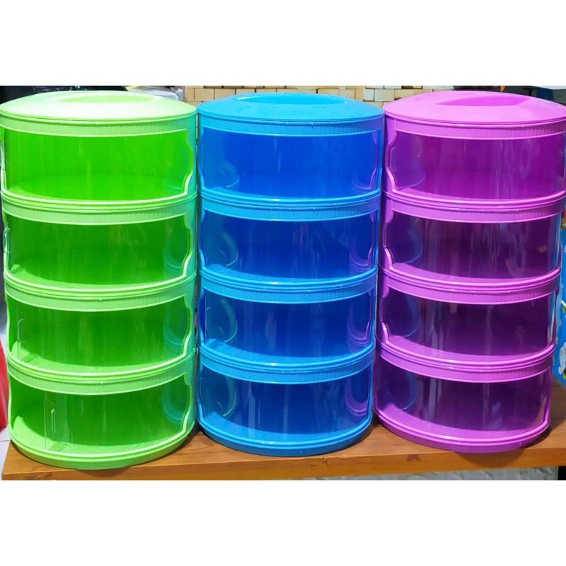 Rak Susun Penyimpanan Makanan Tudung saji Susun 4 warna Makanan Murah real pict