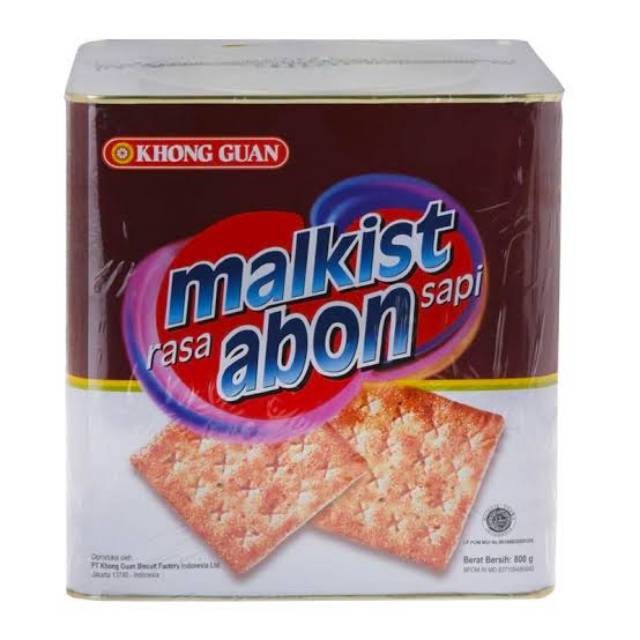 Khong Guan Malkist Abon 800gr KALENG barcode 8888166606654