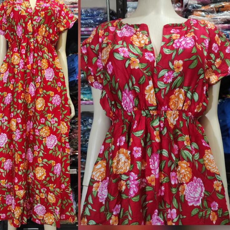 ➽ daster bali manohara jumbo busui panjang ruflle ▲