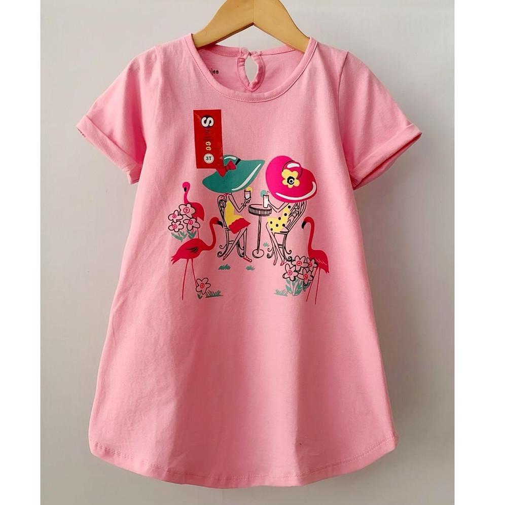 [DISCOUNT AWC43] Dress Dres Daster Anak Perempuan Cewek Umur 6 8 10 Tahun Bahan Katun Motif Lucu Ter