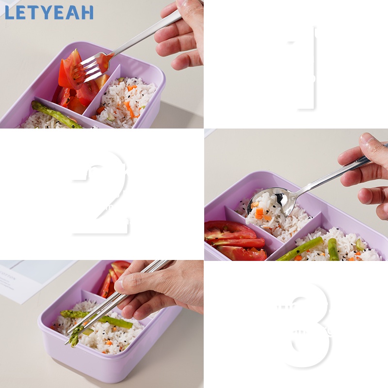 letyeah Sendok makan set stainless /alat makan set dengan kotak berbahan/ cutlery set