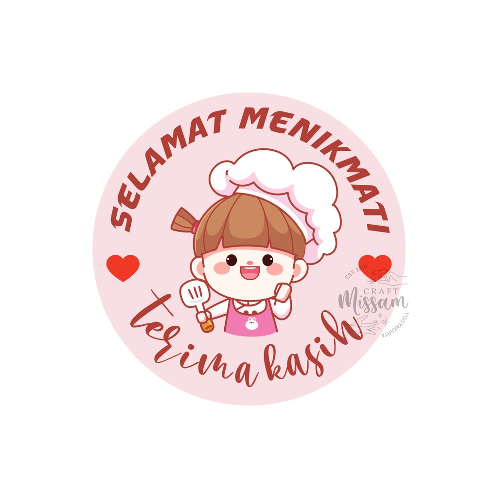 

60Pcs Thank You Sticker Selamat Menikmati TY042