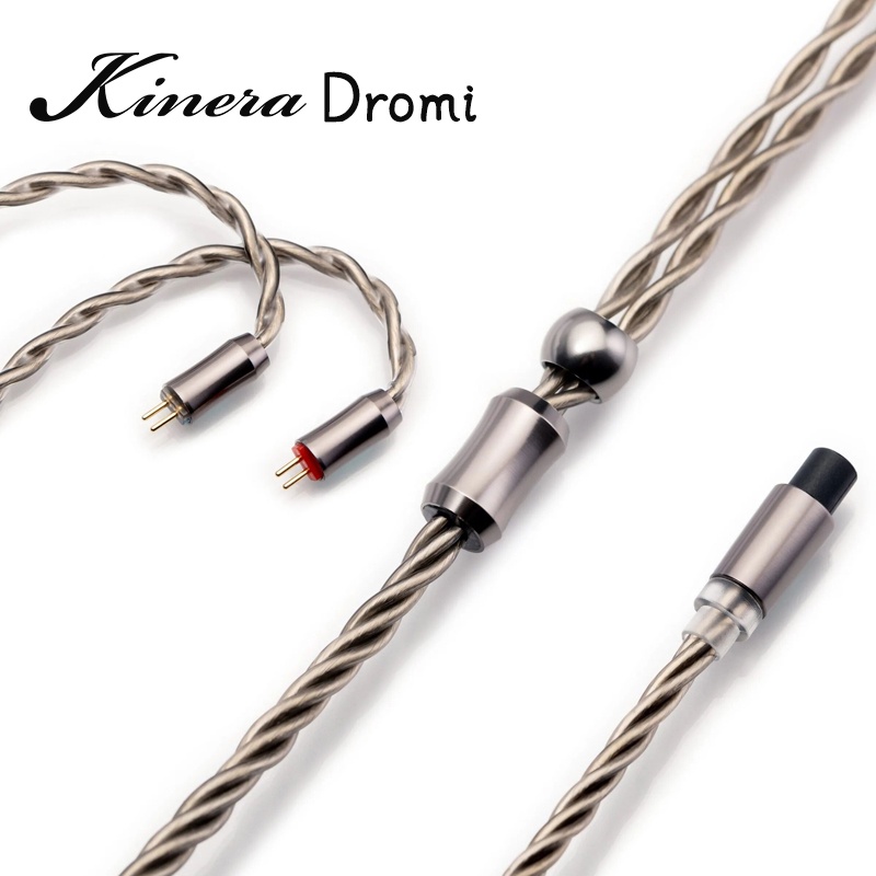 Kinera Dromi Kabel Upgrade 6N OCC Dengan Konektor MMCX 0.78 2pin / MMCX Lapis silver