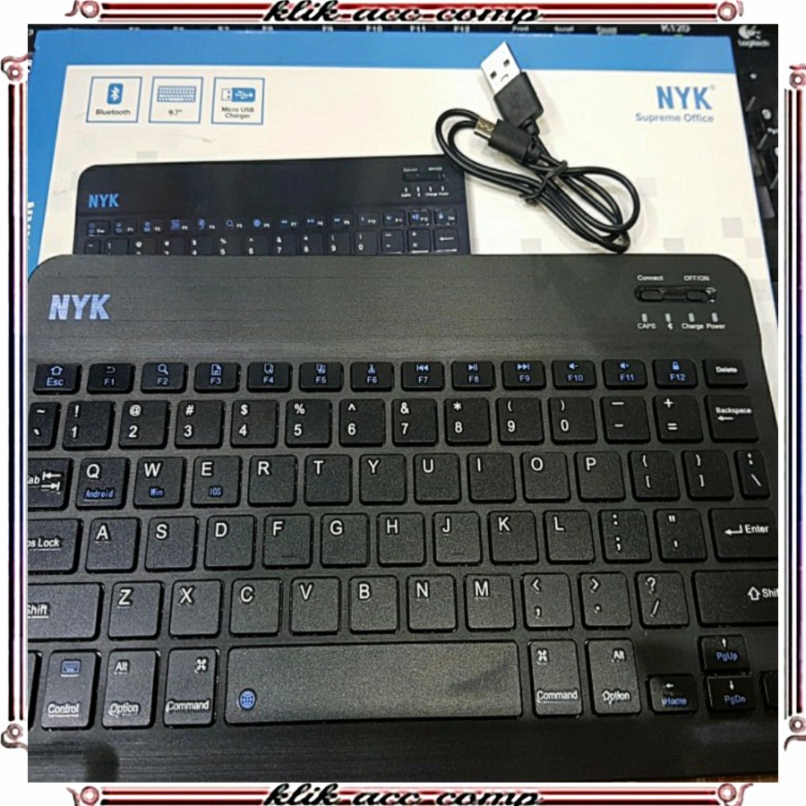 Keyboard Bluetooth  NYK BT90 / Keyboard Bluetooth Mini Slim Bisa untuk ,Android