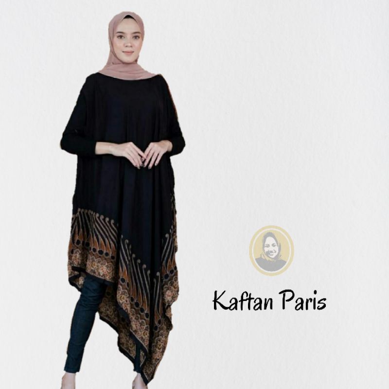 COD Kaftan Batik Wanita, Kaftan Batik Jumbo, Kaftan Batik Asimetris, Kaftan Batik Paris