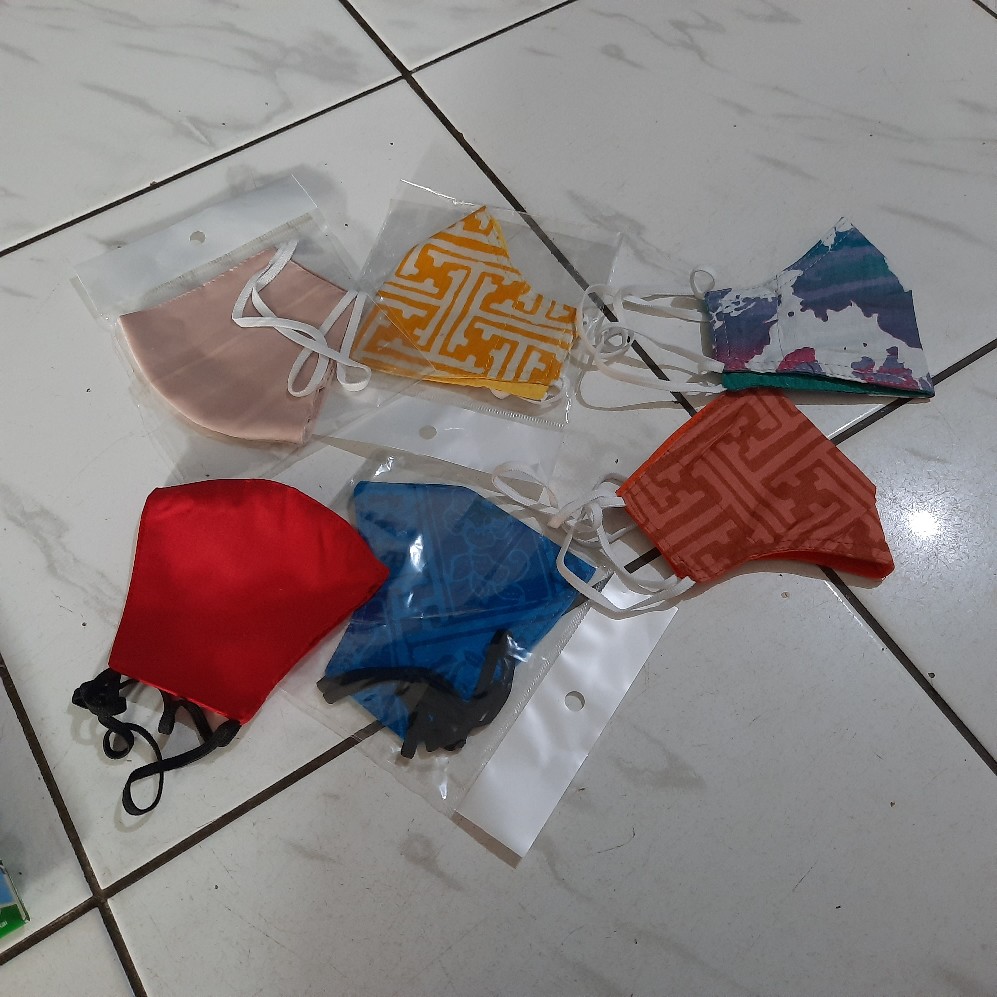 Masker Batik Anak 4d I Masker Kain Non Medis Uk. Anak 4 Ply Tipe Duckbil Earloop Headloop
