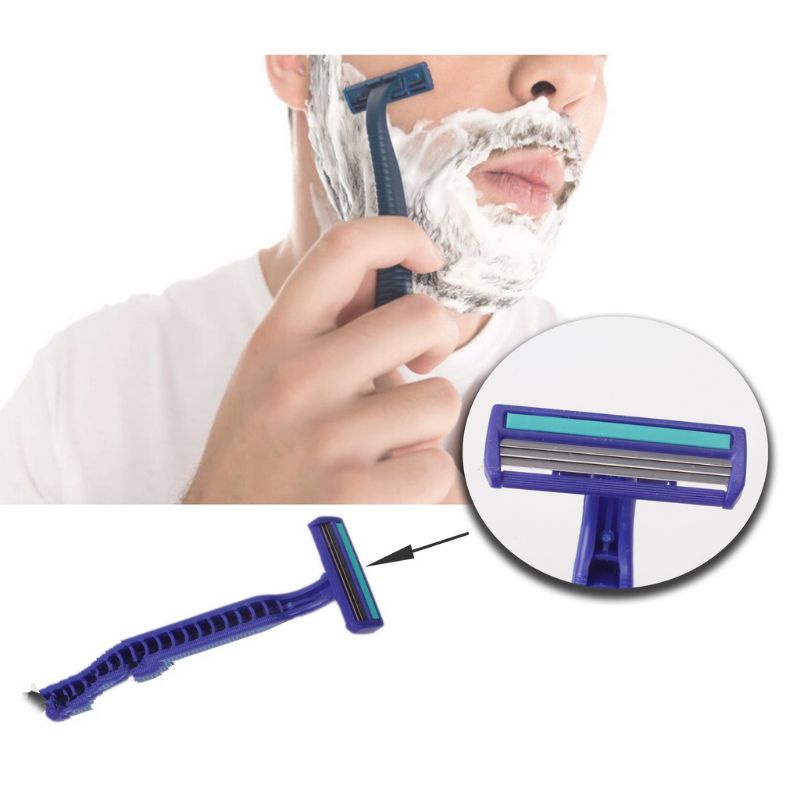 pisau cukur 3 mata silet cukuran jenggot 3 plus