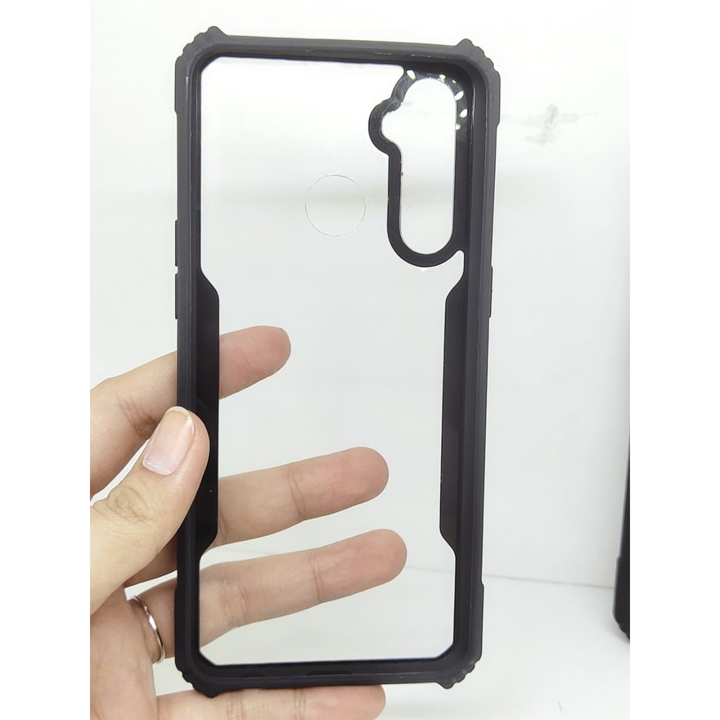 Anti Shocking Realme 5 Pro 6.3 Inch Hardcase Mika List Hitam Acrylic Case