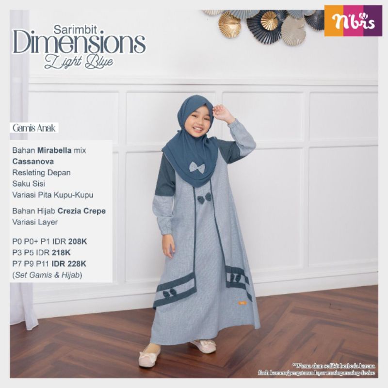 Gamis Anak Nibras Dimensions