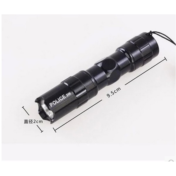 Senter Police 3 W Mini Light Flash Lamp Ganci Murah