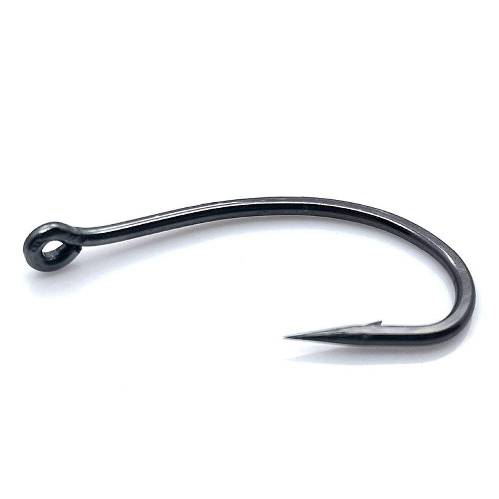 Quinton Berduri Ikan Kait Laut Memancing Meratakan Lalat Tajam Sabiki Rig Pengait Ikan Gurame PTFE Dilapisi Stainless Steel Karbon Tinggi Fishhooks Long Shank Barbed Hook