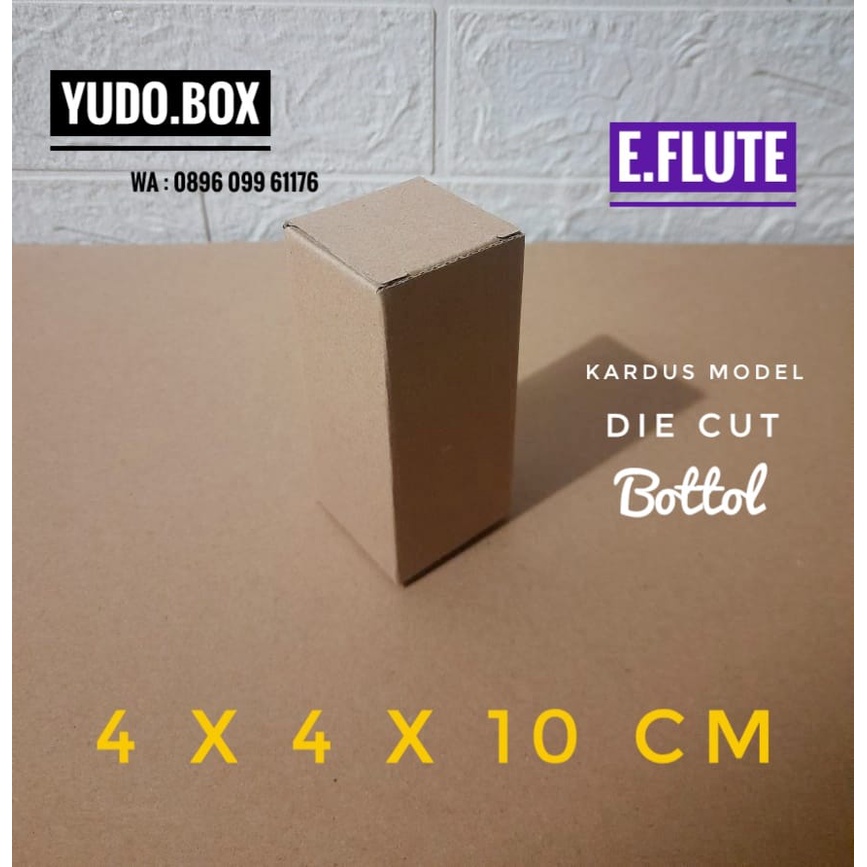 

kardus karton uk. 4 x 4 x 10 cm model diecut botol