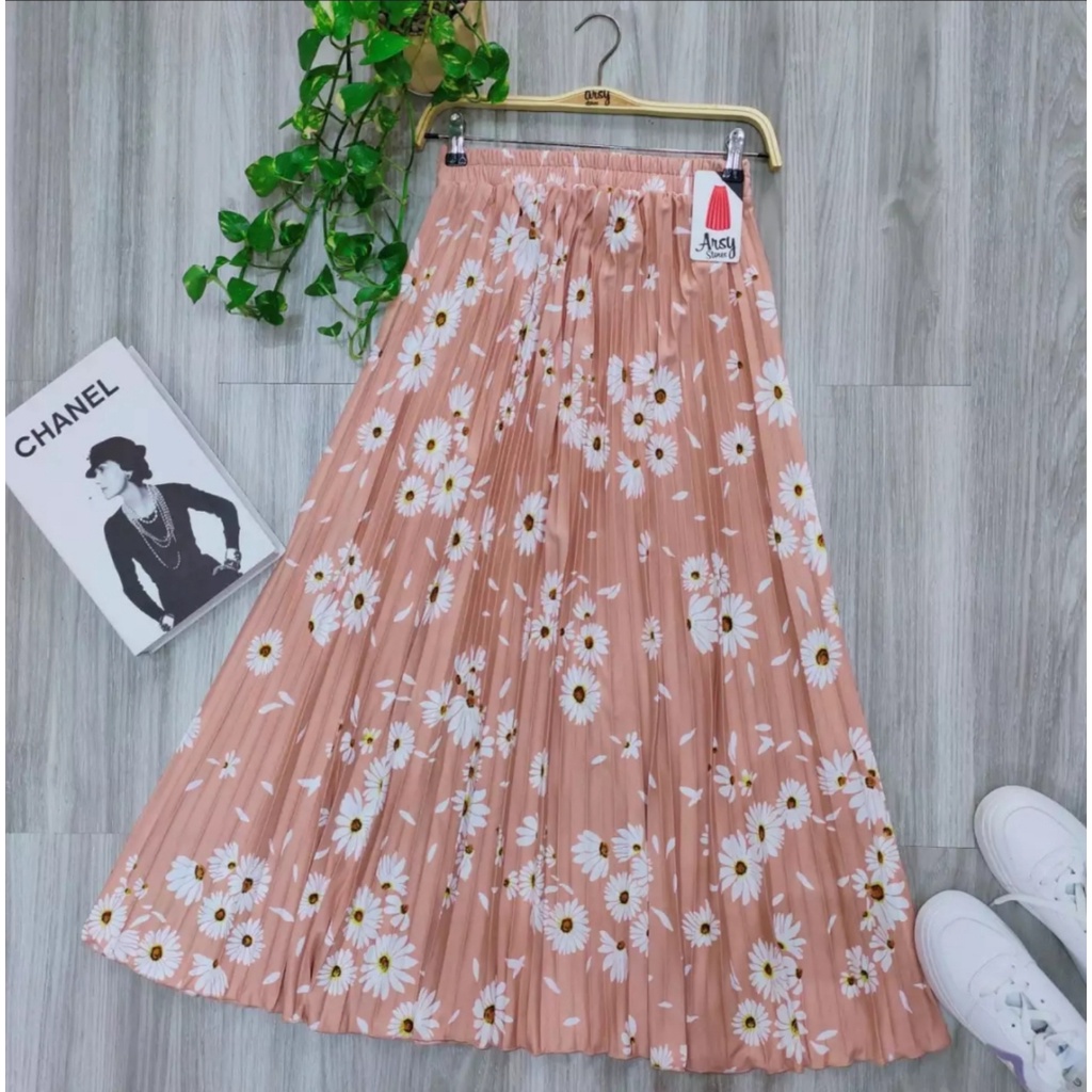 OOTD Skirt- Rok Plisket Wanita Terlaris Premium Motif