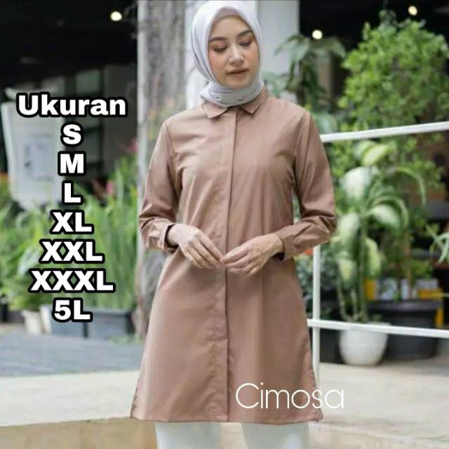 Cimosa Tunik Big Size Ukuran Size S M L XL 2XL 3XL 4XL XXL XXXL  XXXXL 2L 3L 4L 5L  Tunik Wanita Jumbo Big Size Over Size