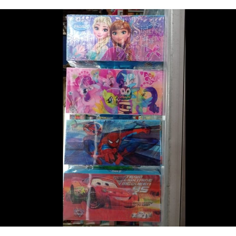 

Kotak Pensil Kode Motif Spiderman, Ponny, Frozen, Car