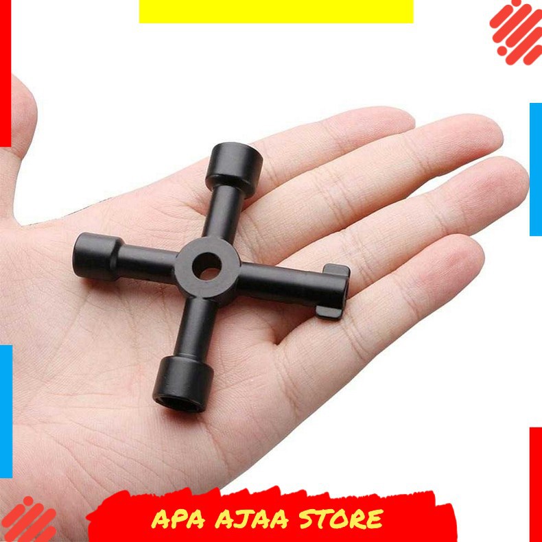 Hot Promo ! DIHAKI Kunci Pas Multifungsi 4in1 Elevator Cross Triangle Key LXX3116