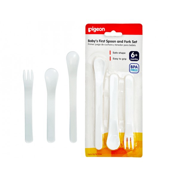 *New* Pigeon Baby First Spoon &amp; Fork Set