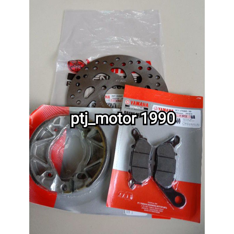 KAMPAS REM DEPAN BELAKANG+PIRINGAN CAKRAM YAMAHA MIO J/MIO SOUL/MIO GT
