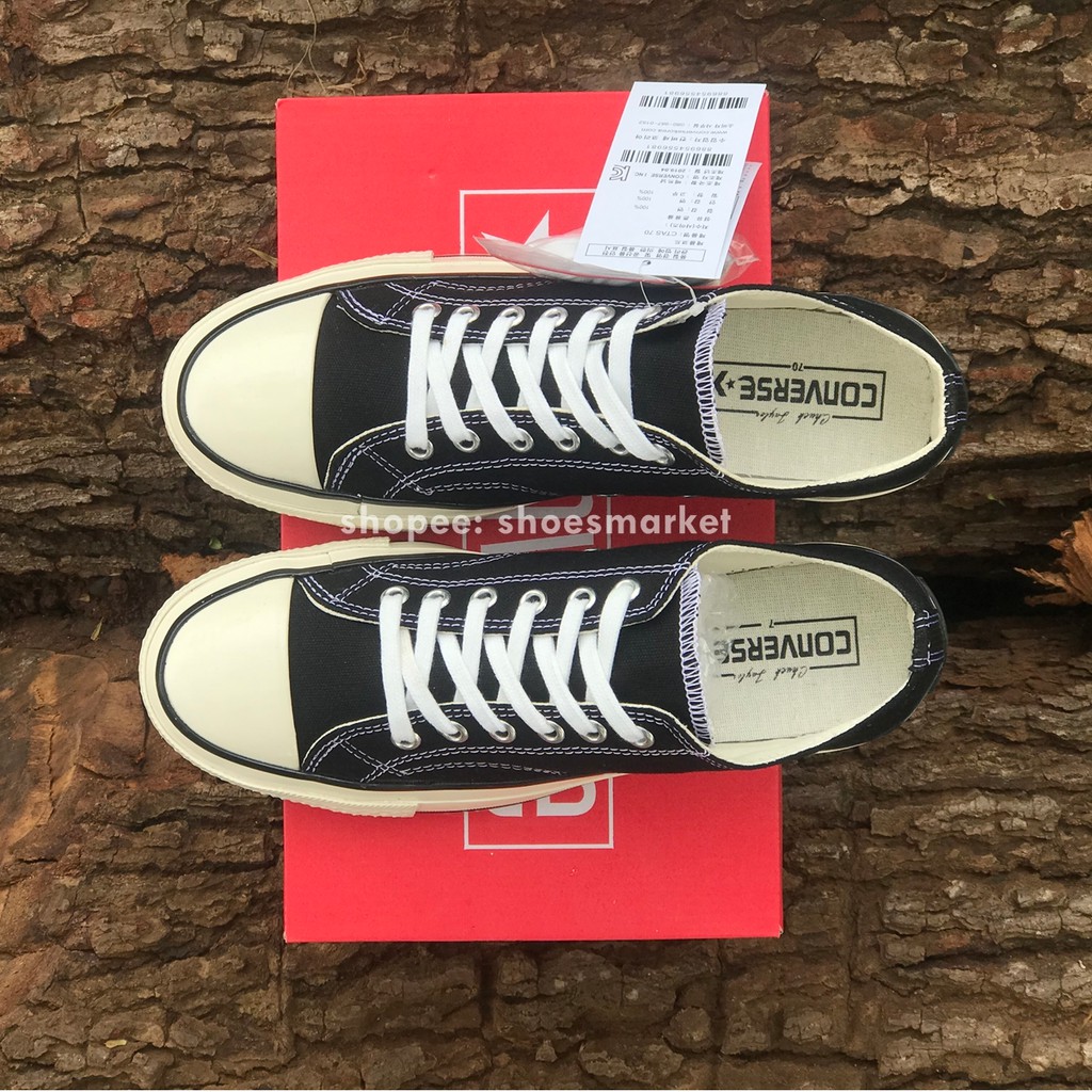 SEPATU CONVERSE 70S LOW BLACK WHITE ALL STAR CHUCK TAYLOR OBRAL MURAH