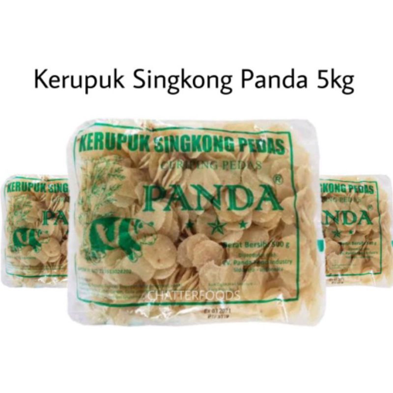 

Kerupuk Singkong Pedas - Ceriping Pedas - Keripik Cap Panda 5kg - Los 5 kg