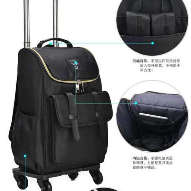 ransel trolley 4 roda