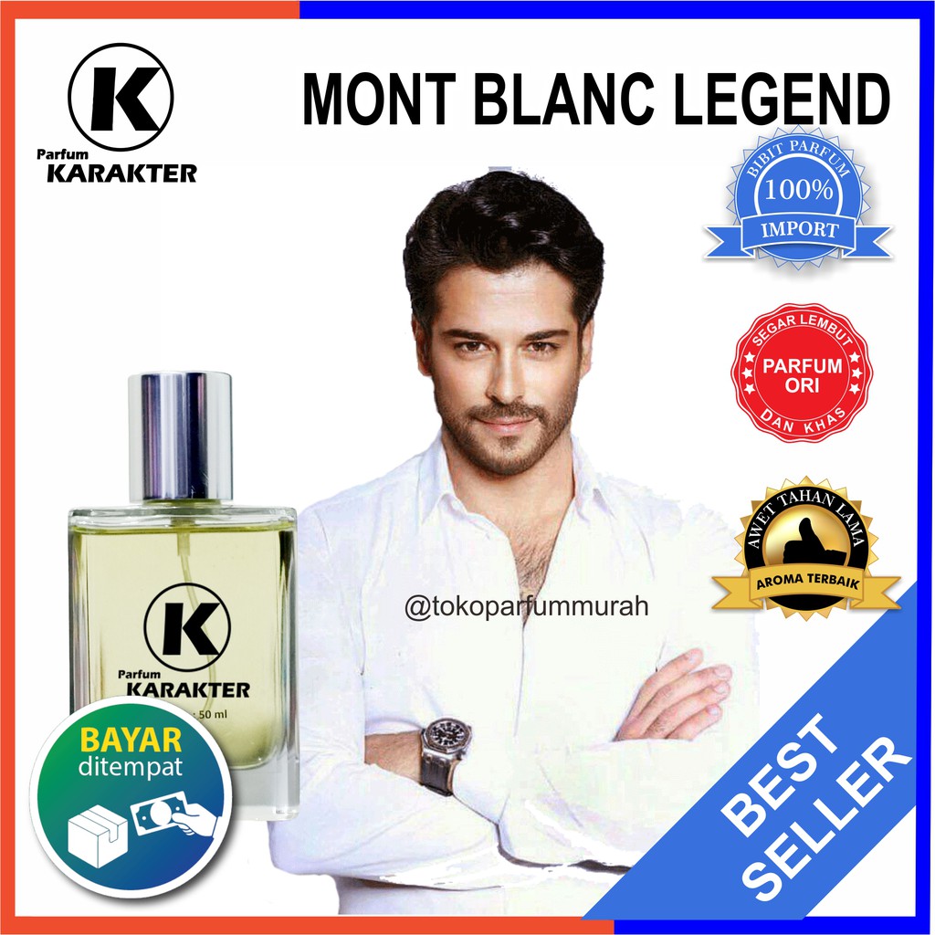 [ Bisa Cod ] Parfum Cowok Mont Blanc   Bibit Parfum Import Wangi &amp; Tahan Lama  Kemasan 50ml