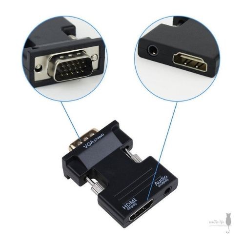 Converter Adapter HDMI To VGA Male 1080P With Audio Port 111158