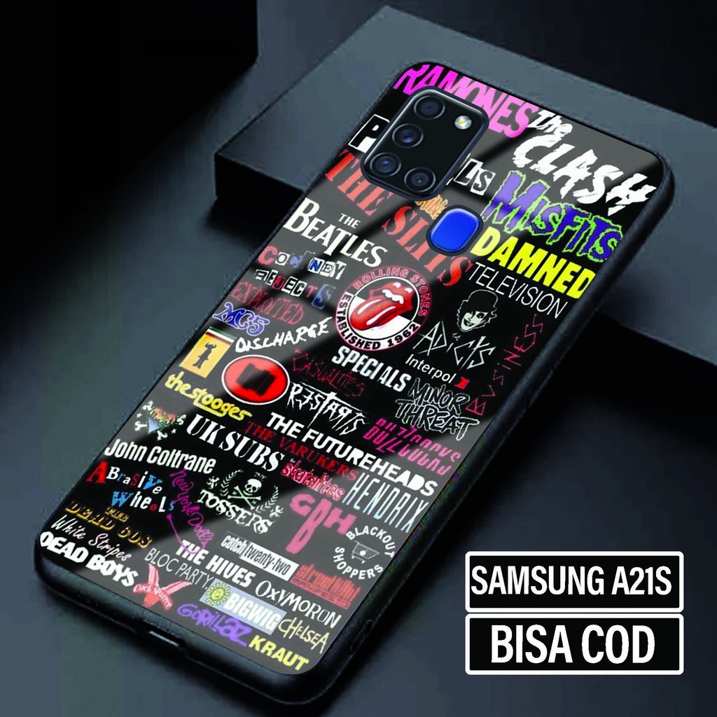 Case Glossy Samsung A21S - Softcase Samsung A21S - Fashion Case Motif [ Sticker 4 ] - Kesing Samsung