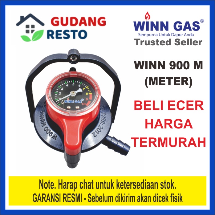 WINN W 900 M / W900M REGULATOR METER Kompor Gas Kepala LPG Triple Lock