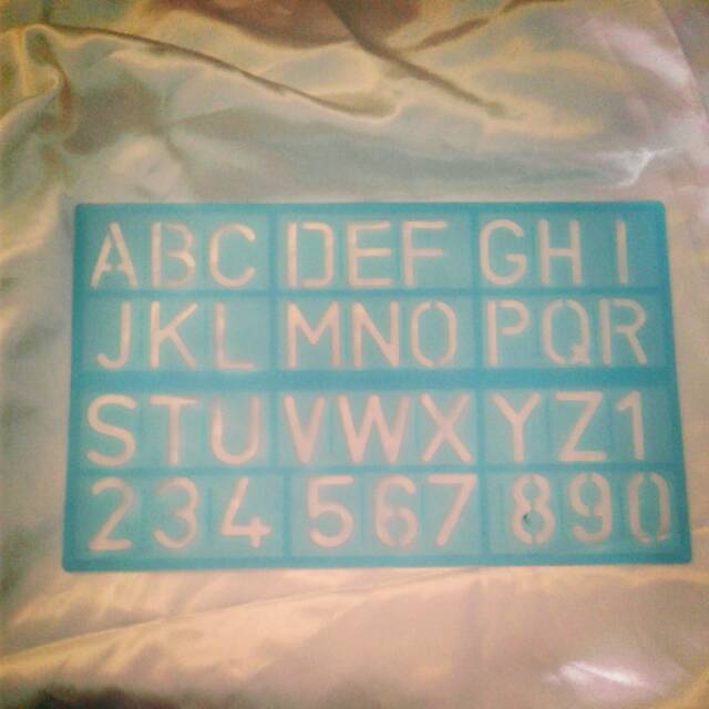 

Penggaris alphabet dan angka