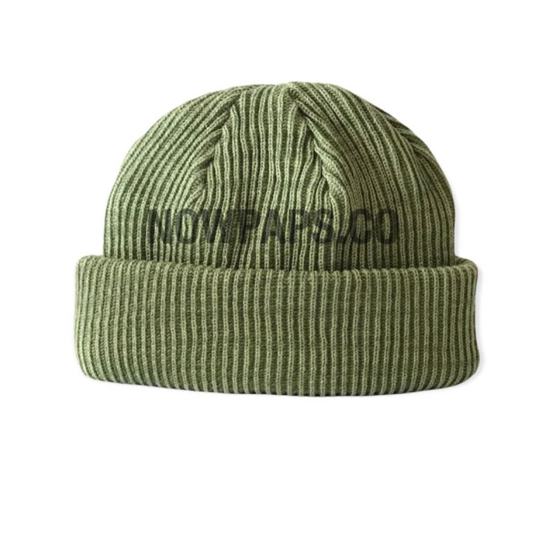 Short Beanie skate series hijau mint premium distro brand stylish unisex/ Beanie pendek premium distro