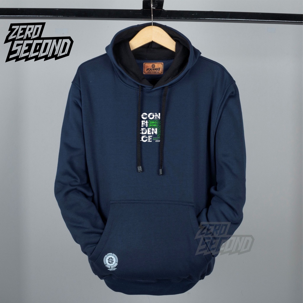 suiter pria hoodie terbaru 2021 keren gaya distro Bahan Tebal G28 sweater cowok original brand Confidence Zero.Second