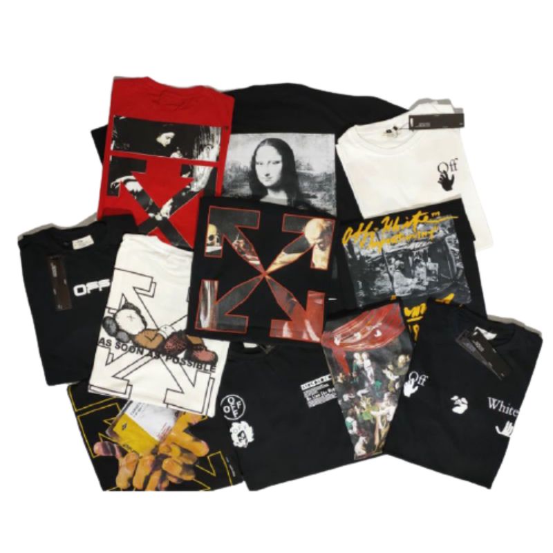 KAOS OFF WHITE ORIGINAL MIRROR FULL TAG TERBARU TERLARIS